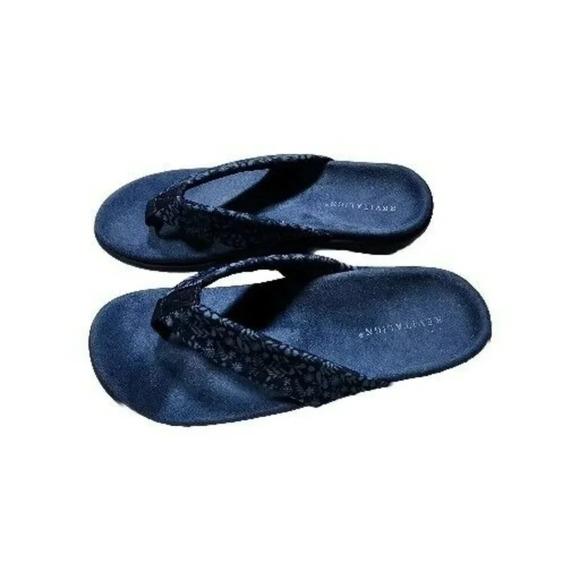 Revitalign Euphoria Orthopedic Memory Foam Flip Flop Slides Size 10D Blue... - Picture 1 of 9